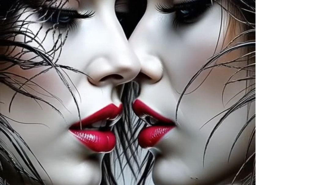 Beautiful Women Kissing